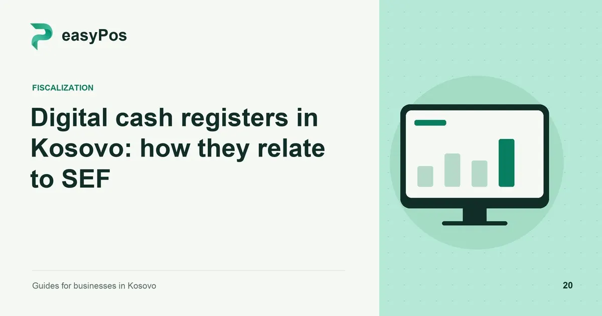 easyPos illustration for: Digital cash registers in Kosovo: how they relate to SEF