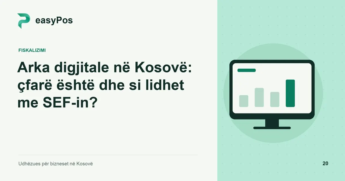 Ilustrim easyPos për artikullin: Arka digjitale në Kosovë: çfarë është dhe si lidhet me SEF-in?