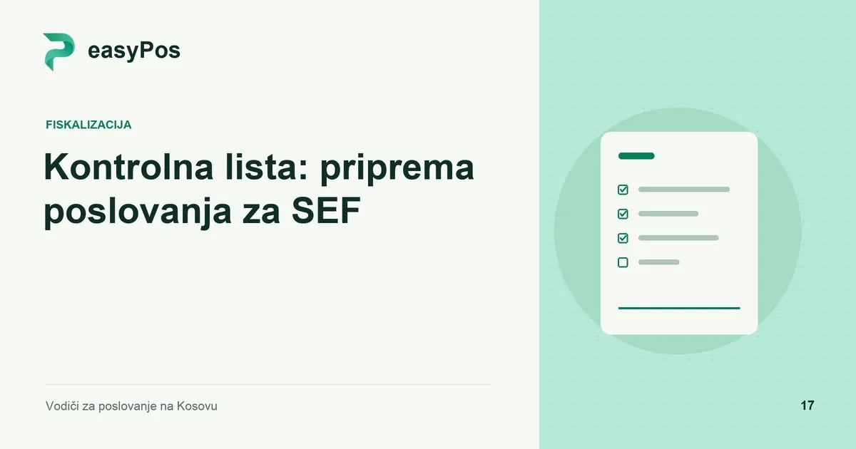 easyPos ilustracija za članak: Kontrolna lista: priprema poslovanja za SEF