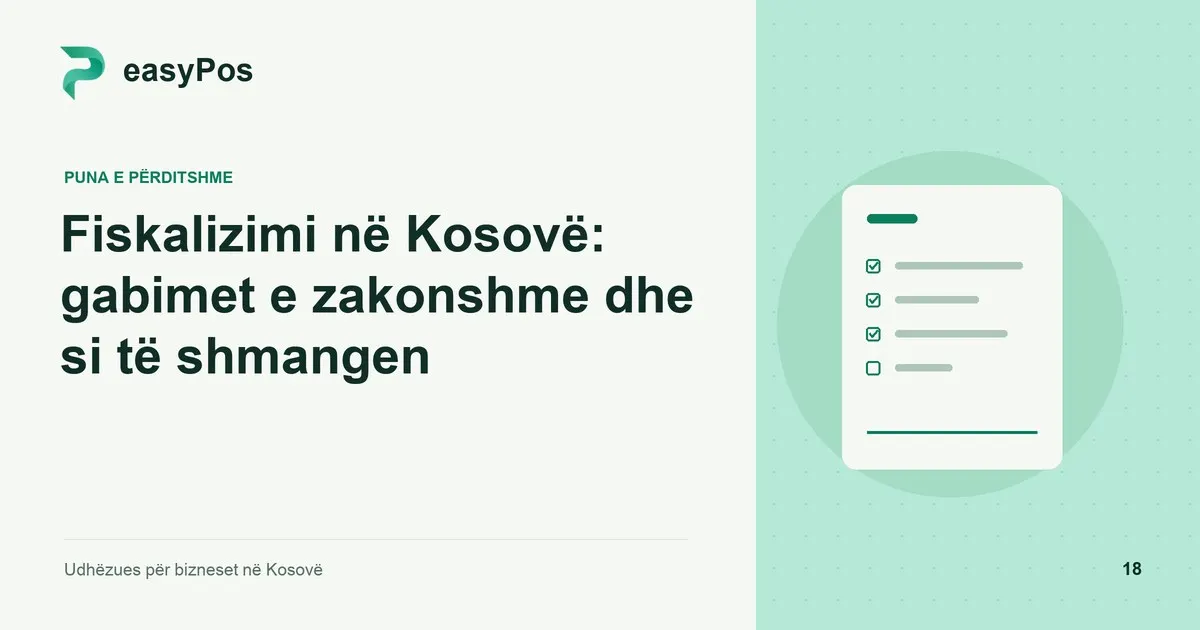 Ilustrim easyPos për artikullin: Fiskalizimi në Kosovë: gabimet e zakonshme dhe si të shmangen
