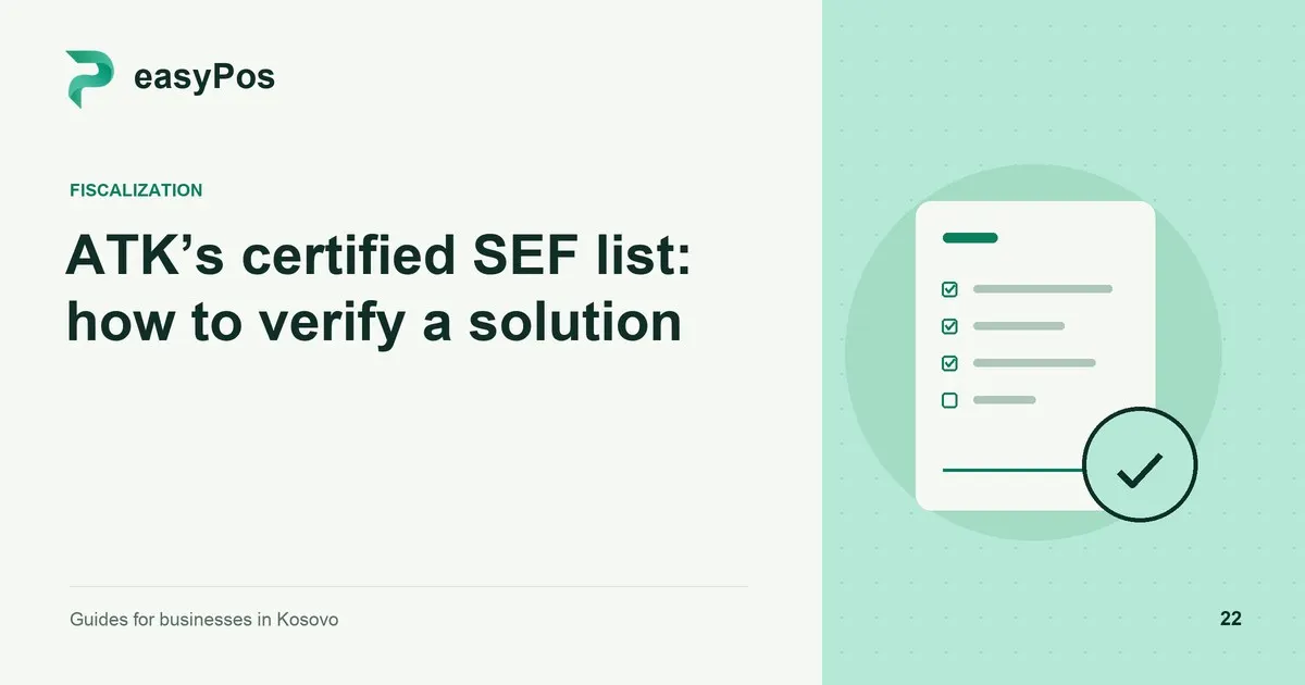 easyPos illustration for: ATK’s certified SEF list: how to verify a solution