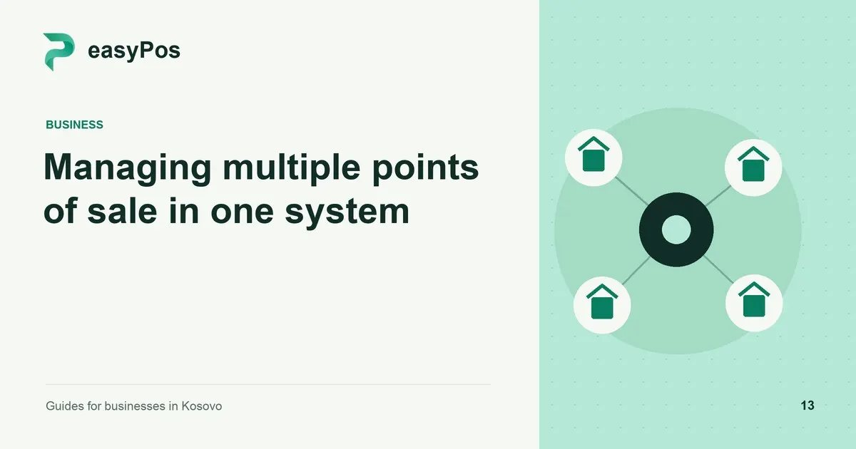 easyPos illustration for: Managing multiple points of sale in one system