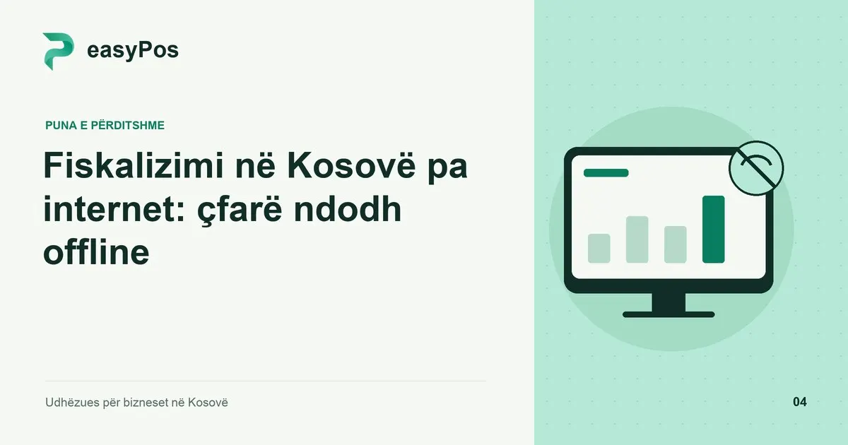 Ilustrim easyPos për artikullin: Fiskalizimi në Kosovë pa internet: çfarë ndodh offline