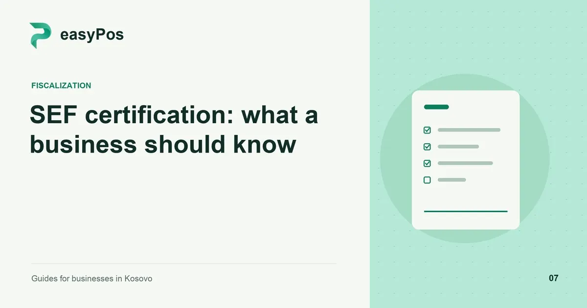 easyPos illustration for: SEF certification: what a business should know