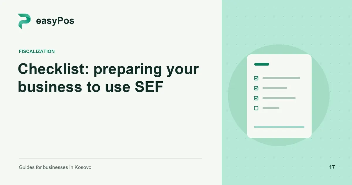 easyPos illustration for: Checklist: preparing your business to use SEF