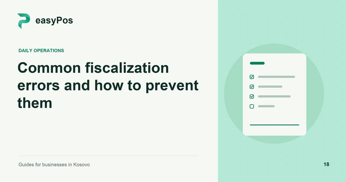 easyPos illustration for: Common fiscalization errors and how to prevent them