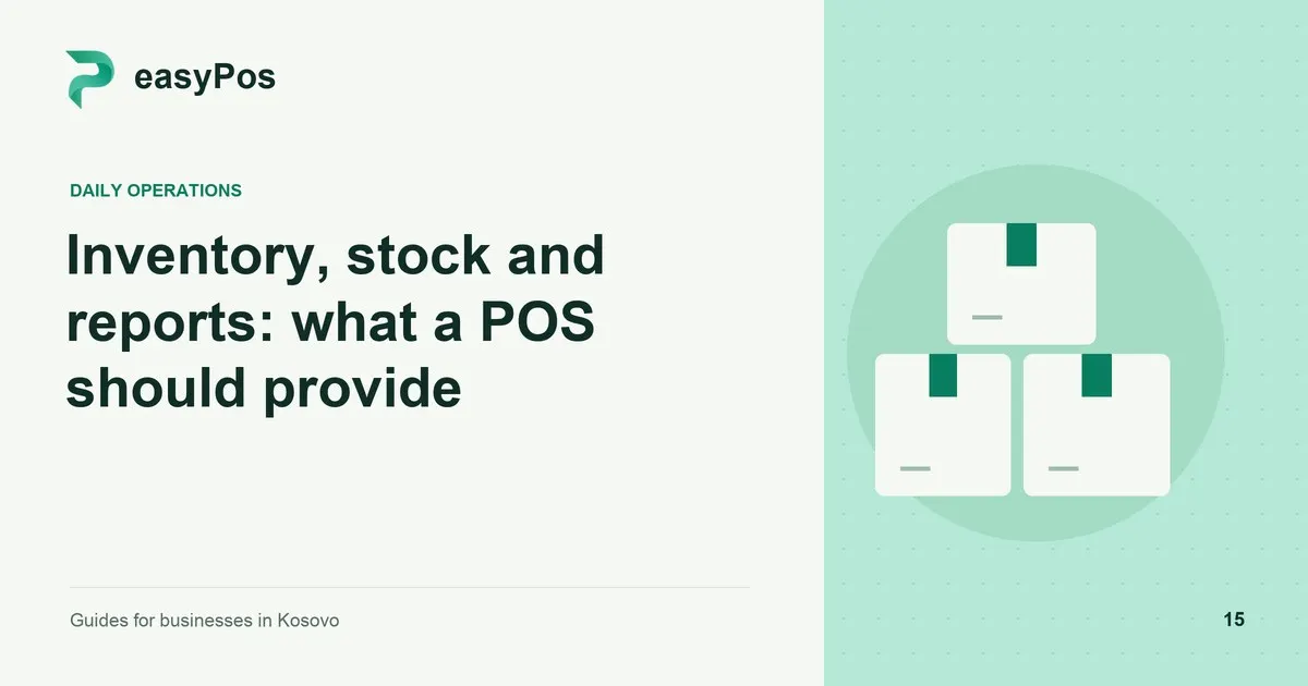 easyPos illustration for: Inventory, stock and reports: what a POS should provide