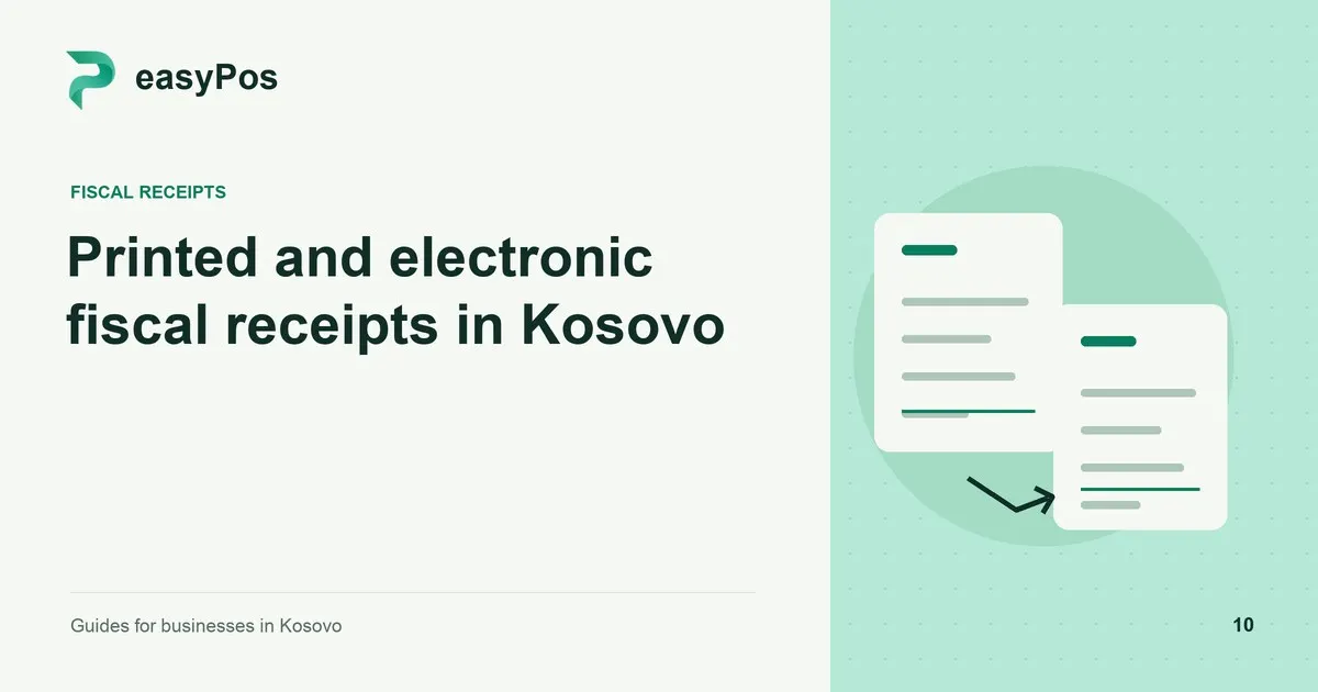 easyPos illustration for: Printed and electronic fiscal receipts in Kosovo