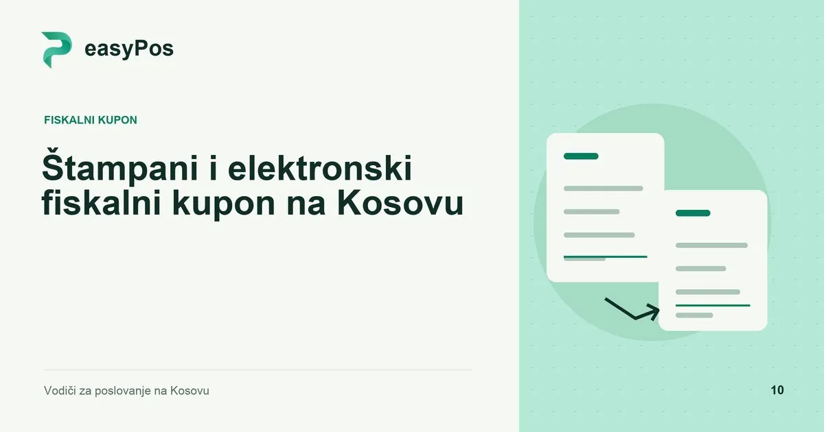 easyPos ilustracija za članak: Štampani i elektronski fiskalni kupon na Kosovu