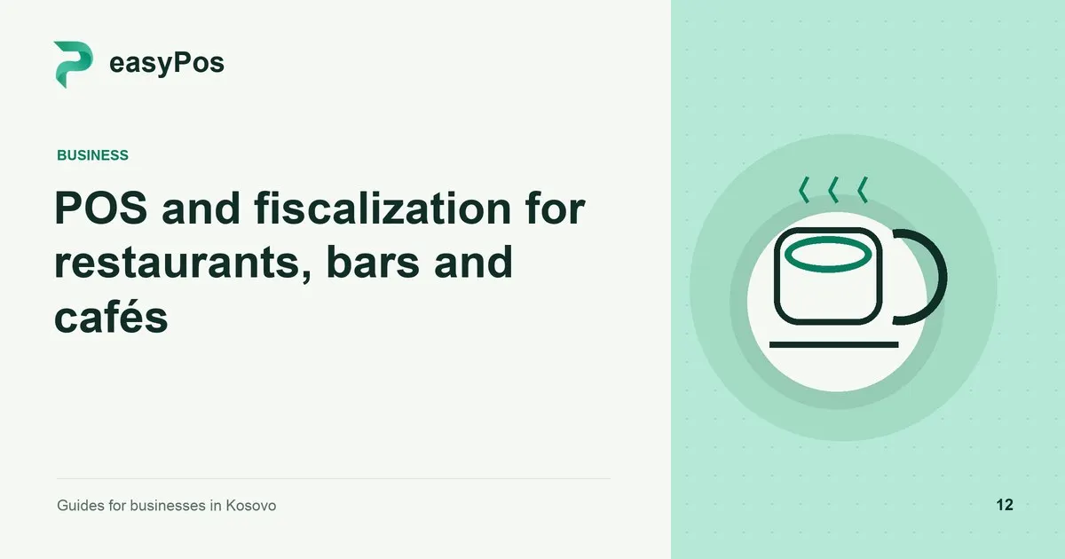 easyPos illustration for: POS and fiscalization for restaurants, bars and cafés