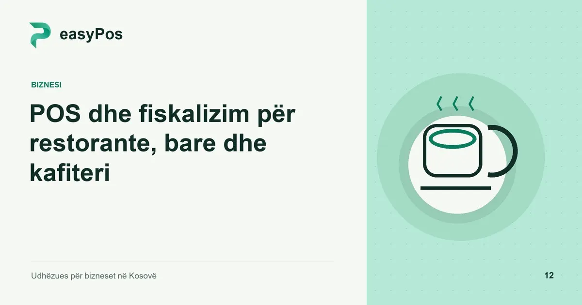 Ilustrim easyPos për artikullin: POS dhe fiskalizim për restorante, bare dhe kafiteri