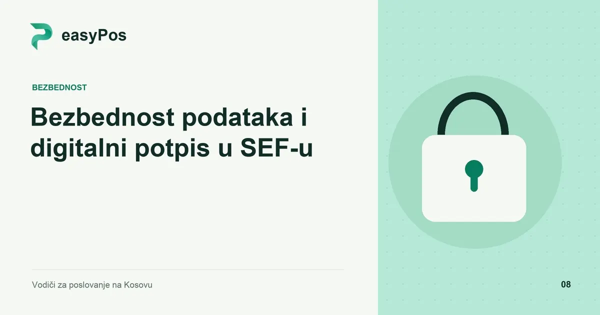 easyPos ilustracija za članak: Bezbednost podataka i digitalni potpis u SEF-u