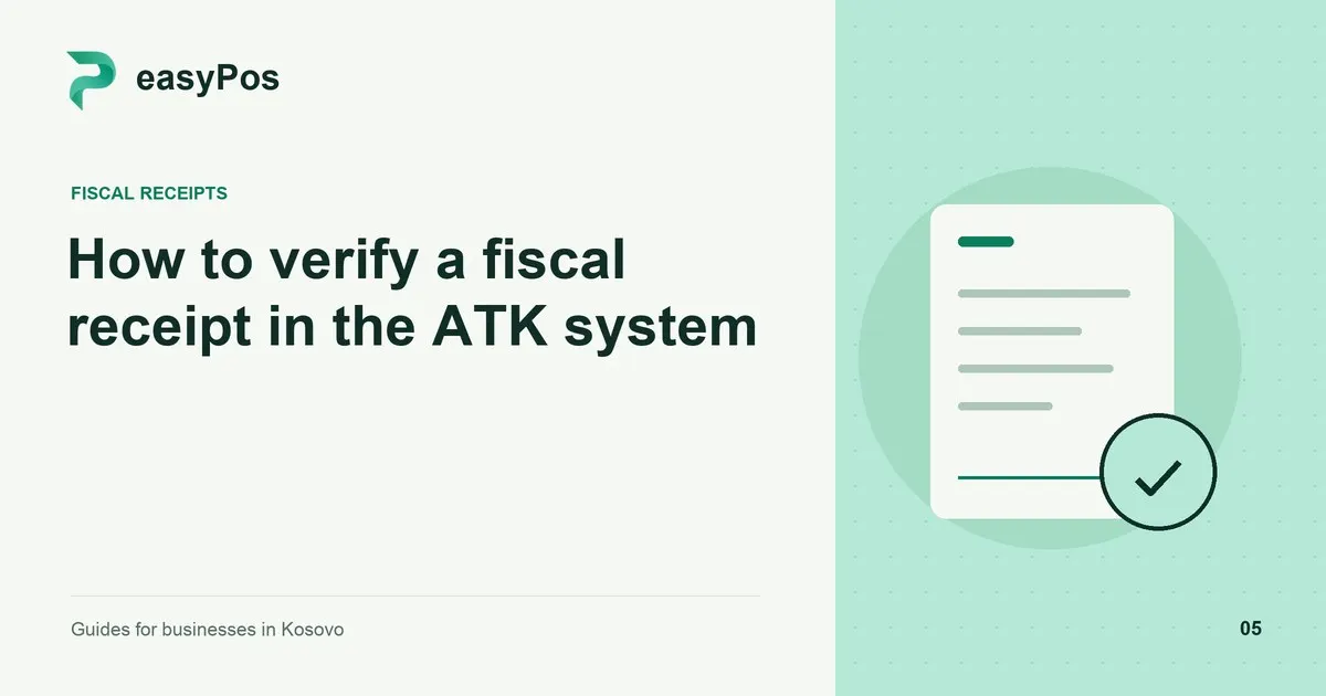 easyPos illustration for: How to verify a fiscal receipt in the ATK system